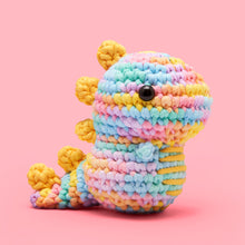 Load image into Gallery viewer, Fred the Dinosaur Pastel Crochet Kit