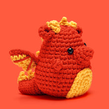 Load image into Gallery viewer, Kaida the Dragon Red Crochet Kit