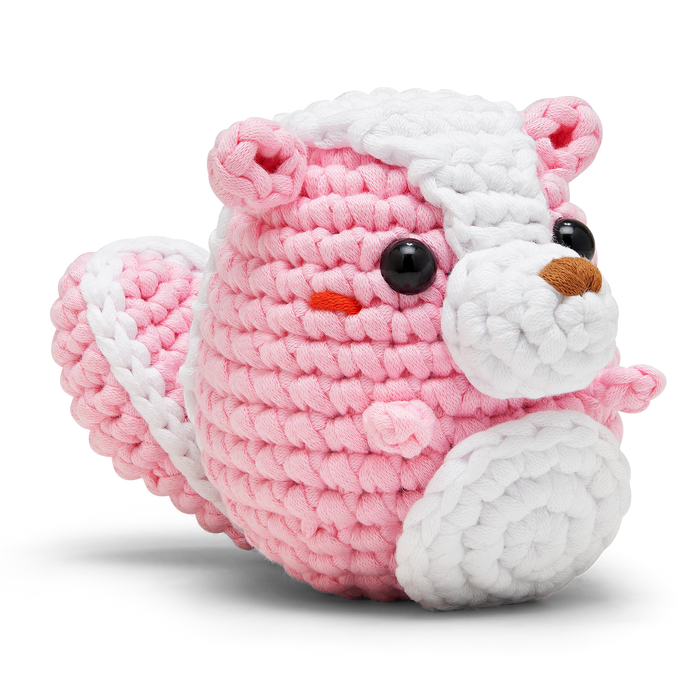 Andre the Skunk Pink Crochet Kit