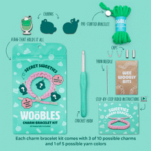 Load image into Gallery viewer, The Woobles Charm Bracelet Kit: Secret Sweeties
