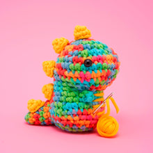 Load image into Gallery viewer, Fred the Dinosaur Rainbow Crochet Kit
